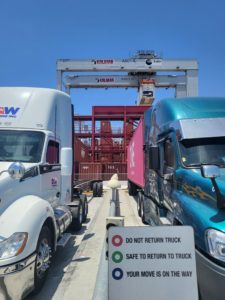 D & W Trucking Picking Up Load